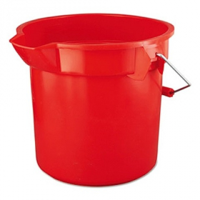 Rubbermaid - Bucket, 14 Quart Red Round Plastic