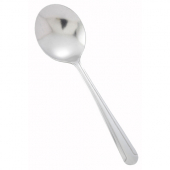 Winco - Dominion Bouillon Spoon, Medium Weight Vibro Finish, 18/0 Stainless Steel