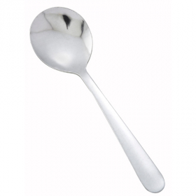 Winco - Windsor Bouillon Spoon, Medium Weight Vibro Finish, 18/0 Stainless Steel