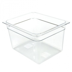 Cambro - Camwear Food Pan, 12.4 Quart (1/2 Size), 12.75x10.4375x8 Clear Plastic, each