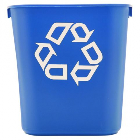 Rubbermaid - Reycling Container, 13.625 Quart Blue, each