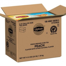 Lipton - Peach Black Iced Tea, Fresh Brewed, 2/24 count
