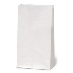 Paper Bag, #2 White, 4x2.5x8.25, 500 count