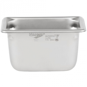 Vollrath - Super Pan V Steam Table Pan, 1/9 Size 22 Gauge Stainless Steel, 4&quot; Deep, Anti-Jam