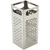 Winco - Cheese Grater, 4-Sided Square Box Stainless Steel, 9x4
