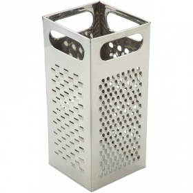 Winco - Cheese Grater, 4-Sided Square Box Stainless Steel, 9x4