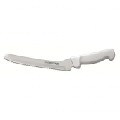 Dexter Russell - Basics Offset Sandwich Knife, 8&quot; Blade with White Plastic Handle, each