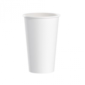 Solo - Cup, 16 oz White Single Sided Poly Paper Hot Cup, 1000 count