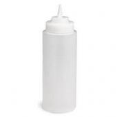 Tablecraft - Squeeze Bottle, 16 oz Clear Plastic, Wide Mouth and Wide Tip