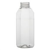 Fineline Settings - Super Sips Juice Bottle, 16 oz Tall Square Clear PET, 126 count