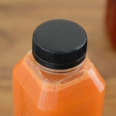 Fineline Settings - Super Sips Juice Bottle Lid, Black Tamper-Evident, 2200 count