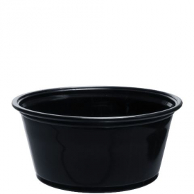 Dart - Conex Complements Portion Cup, 3.25 oz Black PP Plastic, 2500 count