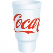 Dart - Foam Cup, Coca Cola Stock Print, with Carhold (Pedestal), 32 oz