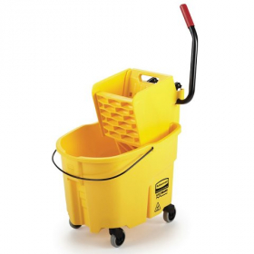 Rubbermaid - Mop Bucket and Wringer Side Press Combo, 35 Quart Yellow, each