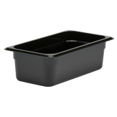Cambro - Camwear Food Pan, 3.8 Quart (1/3 Size), 6.9375x12.75x4 Black Plastic, each
