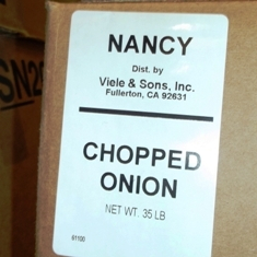 Nancy Brand - Onion, Chopped, 35 Lb