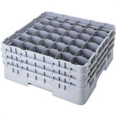 Cambro - Camrack Glass Rack with 36 Compartments, Fits 4.5&quot; Tall Glass, Soft Gray Plastic, each