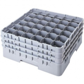 Cambro - Camrack Glass Rack with 36 Compartments, Fits 8.5&quot; Tall Glass, Soft Gray Plastic, each