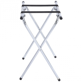 Winco - Folding Tray Stand, 31&quot; Chrome Steel