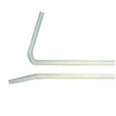 Wrapped Straw, 7.75&quot; Flexed White