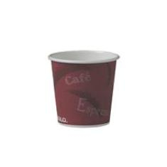 Solo - Cup, 4 oz &quot;Bistro&quot; Single Sided Poly Paper Hot Cup