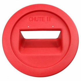The Chute II Flatware Retriever, Fits 32 and 44 Gallon, Red Plastic