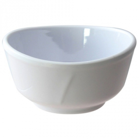 Bowl with Wave Rim, 11 oz, 4.5x2.25 Classic White Melamine