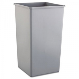 Rubbermaid - Untouchable Trash (Garbage) Can, 50 Gallon Square Gray Plastic