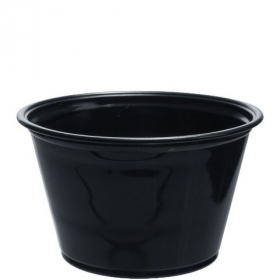 Dart - Conex Complements Portion Cup, 4 oz Black PP Plastic, 2500 count