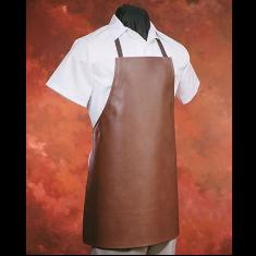 HiLite - Apron, Heavy Duty Leather Look Vinyl with Knit Back, Brown, 26x28