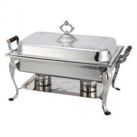 Winco - Crown Chafer Set, 8 Quart Full Size Stainless Steel