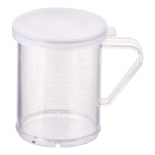 Winco - Dredge, 10 oz Clear PC Plastic with 3 Clear Snap-On Lids