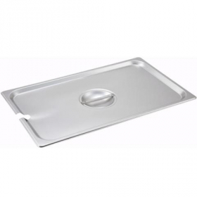 Winco - Steam Table Pan Cover, Full Size Flat Slotted Stainless Steel