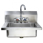 Omcan - Hand Sink with 4&quot; Gooseneck Faucet and 1.5&quot; Drain Basket, 18x14.5x11 Stainless Steel, each