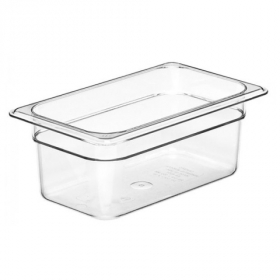 Cambro - Camwear Food Pan, 2.7 Quart (1/4 Size), 10.5x6.375x4 Clear Plastic, each