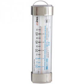 Winco - Refrigerator/Freezer Thermometer, -20 to -80 degrees F, 3.5x1.125&quot; Dial with Suction Cup