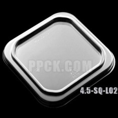 Deli Container Lid, 4.5&quot; Square Outer Lid with Guard