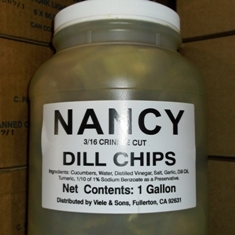 Dill Chips, 3/16 Crinkle Cut, 4/1 gal