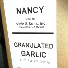 Nancy Brand - Garlic, Granulated, 4.5 Lb