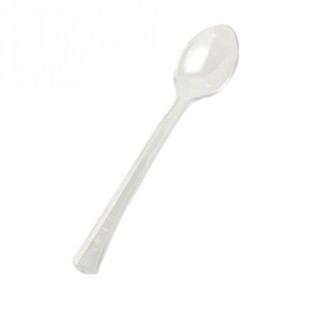 Fineline Settings - Tiny Temptations Tiny Tasters Spoon, 5&quot; Clear Plastic, 960 count