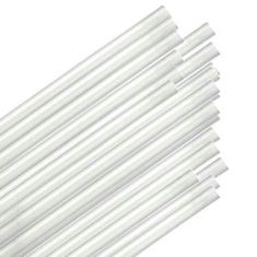 Unwrapped Straw, 7.75&quot; Jumbo Clear, 24/500 count
