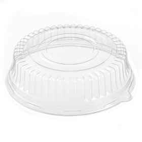 Polar Pak - Ebony Catering Tray Dome Lid, 12&quot; Clear PETE, 3&quot; Height, 50 count