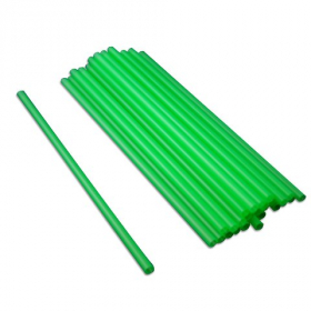 Primo - Unwrapped Straw, 7.75&quot; Green, 4/300 count