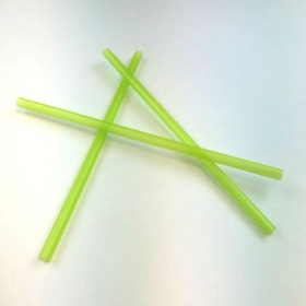 Unwrapped Straw, 7.75&quot; Giant Lime Green