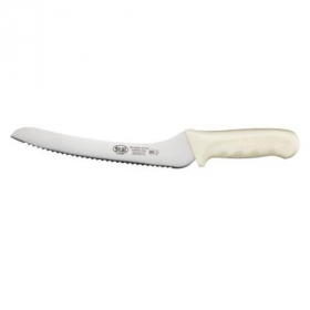 Winco - St&auml;l Offset Utility/Bread Knife, 9&quot; German Steel with White Handle