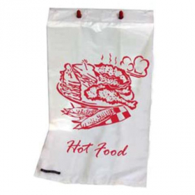 Pak-Sher - Hot Food Bag, White Plastic Film, #12 7.5x4.5x13.25