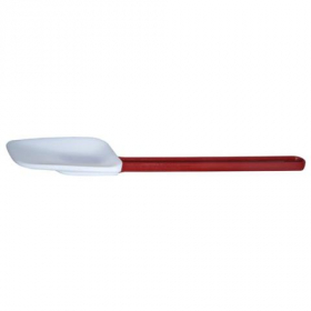 Winco - Scraper with Bowl Shape Silicone Head, 14&quot; Heat Resistant with Red Handle