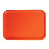 Winco - Fast Food Tray, 10x14 Orange Plastic, each