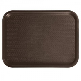 Winco - Fast Food Tray, 12x16 Brown Plastic, 24 count