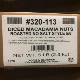 Diced Macadamia Nuts, 5 Lb